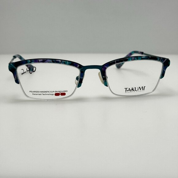 Takumi Eyeglasses Eye Glasses Frames TK1034 60 52-18-140 W/ Clip - Picture 1 of 7